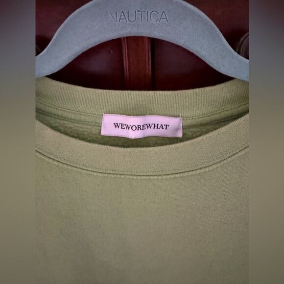 WeWoreWhat mid weight long sleeve oversized fit  sweatshirt - sage green M - Picture 3 of 9